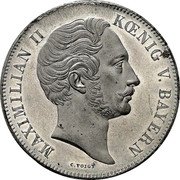 Germany 2 Thalers (Maximilian II New Constitution. Pattern) MAXIMILIAN II KŒNIG V. BAYERN C.VOIGT coin obverse