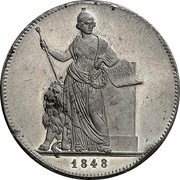 Germany 2 Thalers (Maximilian II New Constitution. Pattern) VERFAS- SUNG 1848 coin reverse