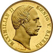 Germany 2 Vereinsthaler (Maximilian II Pattern) MAXIMILIAN II KŒNIG V. BAYERN C.VOIGT coin obverse