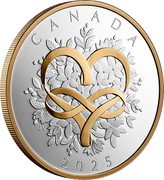 Canada 20 Dollars (Celebrate Love) CANADA 2025 JV coin reverse Canada 20 Dollars (Celebrate Love) CANADA 2025 JV coin reverse