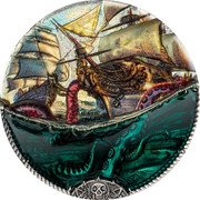 Cook Islands 20 Dollars (Sea Monster) UNDERWATER 2025 FANTASY coin reverse Cook Islands 20 Dollars (Sea Monster) UNDERWATER 2025 FANTASY coin reverse