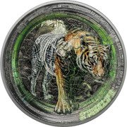 Cook Islands 20 Dollars (Tiger)  coin reverse Cook Islands 20 Dollars (Tiger)  coin reverse