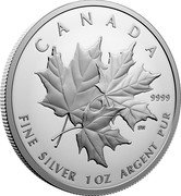 Canada 20 Dollars Triple Maple 2025 Proof SW 9999 CANADA FINE SILVER 1 OZ ARGENT PUR coin reverse Canada 20 Dollars Triple Maple 2025 Proof SW 9999 CANADA FINE SILVER 1 OZ ARGENT PUR coin reverse