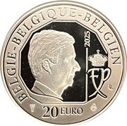 Belgium 20 euro 600 Years of UC Louvain 2025 BELGIE - BELGIQUE - BELGIEN 2025 FP LL 20 EURO coin obverse Belgium 20 euro 600 Years of UC Louvain 2025 BELGIE - BELGIQUE - BELGIEN 2025 FP LL 20 EURO coin obverse