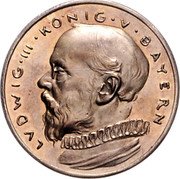 Germany 20 Mark (Louis III Pattern. Hercules. Karl Goetz) LVDWIG III KÖNIG V BAYERN coin obverse