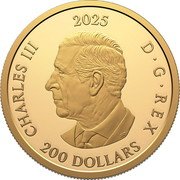 Canada 200 Dollars (Triple Maple) CHARLES III D G REX SR 200 DOLLARS 2025 coin obverse Canada 200 Dollars (Triple Maple) CHARLES III D G REX SR 200 DOLLARS 2025 coin obverse
