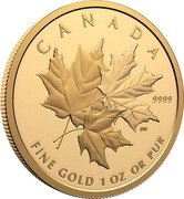 Canada 200 Dollars (Triple Maple) SW 9999 CANADA FINE GOLD 1 OZ OR PUR coin reverse Canada 200 Dollars (Triple Maple) SW 9999 CANADA FINE GOLD 1 OZ OR PUR coin reverse
