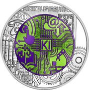 Austria 25 Euro (Digitalisation) DIGITALISIERUNG 1 2 7 POST @ KI M N IS X R E & coin reverse Austria 25 Euro (Digitalisation) DIGITALISIERUNG 1 2 7 POST @ KI M N IS X R E & coin reverse