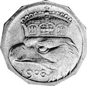 Germany 25 Pfennig (Karl Goetz Issues. Pattern) X# 7 1908 coin reverse