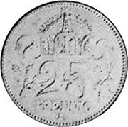 Germany 25 Pfennig (Pattern) KM# Pn121 25 PFENNIG A coin reverse