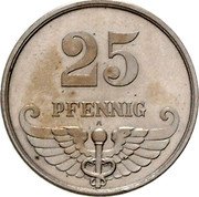 Germany 25 Pfennig (Wilhelm II Pattern) KM# Pn124 25 PFENNIG A coin reverse