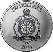 Niue 250 Dollars (Ram of Calvary. With the Breaksplate) 250 DOLLARS PUBLIC SEAL OF NIUE ATUA NIUE TUKULAGI 2024 coin obverse Niue 250 Dollars (Ram of Calvary. With the Breaksplate) 250 DOLLARS PUBLIC SEAL OF NIUE ATUA NIUE TUKULAGI 2024 coin obverse