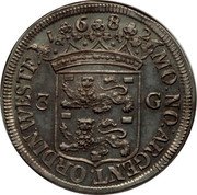 Netherlands 3 Gulden (Piedfort of Double Weight) KM# P25 MO NO ARGENT ORDIN WESTF 1682 3 G coin obverse Netherlands 3 Gulden (Piedfort of Double Weight) KM# P25 MO NO ARGENT ORDIN WESTF 1682 3 G coin obverse