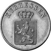 Germany 3 Heller (Pattern) KM# Pn41 KURHESSEN coin obverse