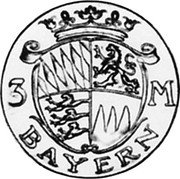 Germany 3 Mark (Karl Goetz Issues. Bavarian Shield) X# 59 3 M BAYERN coin obverse