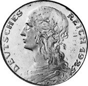 Germany 3 Mark (Karl Goetz Issues. Germania) X# 38 DEUTSCHES REICH 1925 coin obverse