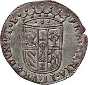 Italy 30 Quattrinos (Francis Maria II della Rovere Annunciation) FRA MARIA II VRB DVX VI E coin obverse Italy 30 Quattrinos (Francis Maria II della Rovere Annunciation) FRA MARIA II VRB DVX VI E coin obverse