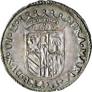 Italy 30 Quattrinos (Francis Maria II della Rovere Tree Coin) FRA MARIA II VRB DVX VI E coin obverse Italy 30 Quattrinos (Francis Maria II della Rovere Tree Coin) FRA MARIA II VRB DVX VI E coin obverse