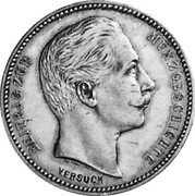Germany 4 Mark (Hch. Schmidt Issues. Pattern) X# 15 VERSUCH BEITRAG ZUR MÜNZGESCHICHTE coin obverse Germany 4 Mark (Hch. Schmidt Issues. Pattern) X# 15 VERSUCH BEITRAG ZUR MÜNZGESCHICHTE coin obverse