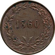 Italy 5 Centesimi (Pattern Vittorio Emanuele II) 1860 coin reverse Italy 5 Centesimi (Pattern Vittorio Emanuele II) 1860 coin reverse