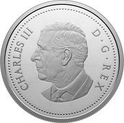Canada 5 Cents Multilayered Beaver 2025  Proof CHARLES III D G REX SR coin obverse Canada 5 Cents Multilayered Beaver 2025  Proof CHARLES III D G REX SR coin obverse
