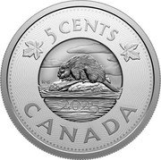 Canada 5 Cents Multilayered Beaver 2025  Proof 5 CENTS CANADA 2025 K G coin reverse Canada 5 Cents Multilayered Beaver 2025  Proof 5 CENTS CANADA 2025 K G coin reverse