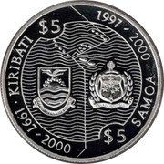 Samoa 5 Dollars (Kiribati-Samoa. Tempora Mutantur) 5$ 1997-2000 KIRIBATI SAMOA coin obverse