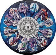 Tuvalu 5 Dollars (Zodiac Signs and Goddesses)  coin reverse Tuvalu 5 Dollars (Zodiac Signs and Goddesses)  coin reverse