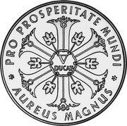 Germany 5 Ducat (Aureus Magnus Issues. Archways) X# M5 V DUCAT PRO PROSPERITATE MUNDI AUREUS MAGNUS 980 coin obverse