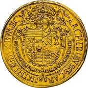 Austria 5 Ducats (Ferdinand II St. Veit) ARCHID AVS ET CARINTHIAE DVX BVR ETC coin reverse