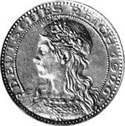 Germany 5 Mark (Karl Goetz Issues. Germania) X# 81 5 REICHSMARK coin reverse