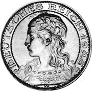 Germany 5 Mark (Karl Goetz Issues) X# 83 DEUTSCHES REICH 1926 coin reverse