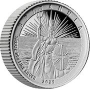 UK 5 Pence (Britannia Issue) BRITANNIA BMJ 1/40 OZ 999 FINE SILVER 2025 coin reverse UK 5 Pence (Britannia Issue) BRITANNIA BMJ 1/40 OZ 999 FINE SILVER 2025 coin reverse