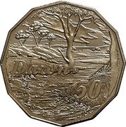 Australia 50 Cents (Dorothy MacKellar. Dawn) DAWN AWBN 50 coin reverse Australia 50 Cents (Dorothy MacKellar. Dawn) DAWN AWBN 50 coin reverse