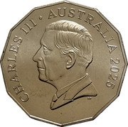 Australia 50 Cents (Dorothy MacKellar. My Country) CHARLES III AUSTRALIA 2025 DT coin obverse Australia 50 Cents (Dorothy MacKellar. My Country) CHARLES III AUSTRALIA 2025 DT coin obverse