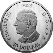 Canada 50 Dollars Triple Maple 2025 Proof CHARLES III D G REX SR 50 DOLLARS 2025 coin obverse Canada 50 Dollars Triple Maple 2025 Proof CHARLES III D G REX SR 50 DOLLARS 2025 coin obverse