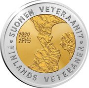 Finland 50 Euro (Finnish Veterans) SUOMEN VETERAANIT FINLANDS VETERANER 1939 1945 coin reverse Finland 50 Euro (Finnish Veterans) SUOMEN VETERAANIT FINLANDS VETERANER 1939 1945 coin reverse