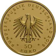 Germany 50 Euro (Kontrabass) KM# 375 BUNDESREPUBLIK DEUTSCHLAND 2018 J 50 EURO coin obverse