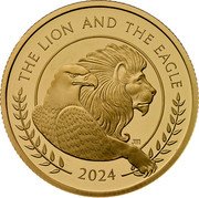 UK 50 Pounds (The Lion and The Eagle) THE LION AND THE EAGLE JM 2024 coin reverse UK 50 Pounds (The Lion and The Eagle) THE LION AND THE EAGLE JM 2024 coin reverse