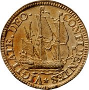Netherlands 6 Stuivers (Scheepjesschelling) KM# Pn2 VIGILATE . DEO . CONFIDENTES coin reverse