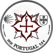 Portugal 7.5 Euro (Ponte de Lima Charter. Colored) ISABEL C. – F. BRANCO 2025 PORTUGAL 7,5 € CASA DA MOEDA coin obverse