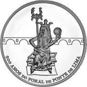 Portugal 7.5 Euro (Ponte de Lima Charter. Colored) 900 ANOS DO FORAL DE PONTE DE LIMA coin reverse