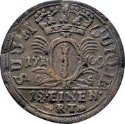 Germany 1/12 Thaler (Doppelgroschen) 1709 CS KM# 7 Kingdom / Regular Coinage coin reverse Germany 1/12 Thaler (Doppelgroschen) 1709 CS KM# 7 Kingdom / Regular Coinage coin reverse