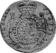 Germany 1/2 Carolin KM# 336 Württemberg / Duchy / Trade Coinage coin reverse