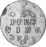 Germany 1/2 Pfenning KM# 367.1 Würzburg / Bishopric / Regular Coinage coin reverse Germany 1/2 Pfenning KM# 367.1 Würzburg / Bishopric / Regular Coinage coin reverse