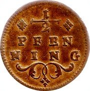 Germany 1/2 Pfenning ND KM# 367.2 Würzburg / Bishopric / Regular Coinage coin reverse Germany 1/2 Pfenning ND KM# 367.2 Würzburg / Bishopric / Regular Coinage coin reverse