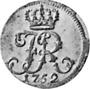 Germany 1/24 Thaler 1752 A Mintage included in KM#263 KM# 264 Kingdom / Regular Coinage coin obverse Germany 1/24 Thaler 1752 A Mintage included in KM#263 KM# 264 Kingdom / Regular Coinage coin obverse