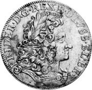 Germany 1/3 Thaler (1/2 Gulden) 1702 CS KM# 11 Kingdom / Regular Coinage coin obverse Germany 1/3 Thaler (1/2 Gulden) 1702 CS KM# 11 Kingdom / Regular Coinage coin obverse