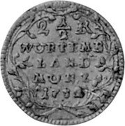Germany 2-1/2 Kreuzer 1732 KM# 324 Württemberg / Duchy / Regular Coinage coin reverse Germany 2-1/2 Kreuzer 1732 KM# 324 Württemberg / Duchy / Regular Coinage coin reverse
