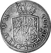 Germany 2/3 Thaler (Gulden) 1707 CS KM# 61 Kingdom / Regular Coinage coin reverse Germany 2/3 Thaler (Gulden) 1707 CS KM# 61 Kingdom / Regular Coinage coin reverse